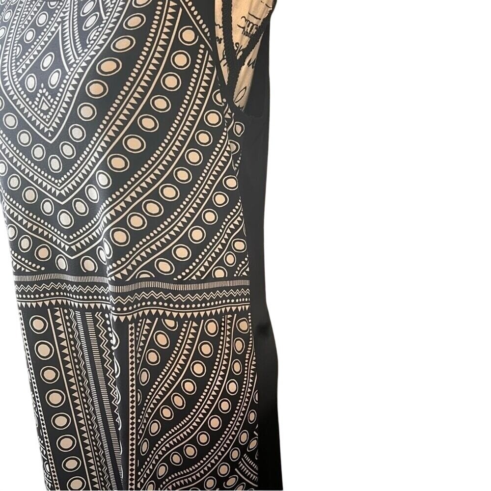 Banana‎ Republic Black and White Sheath Tribal Geometric Print Dress Medium - Picture 4 of 10